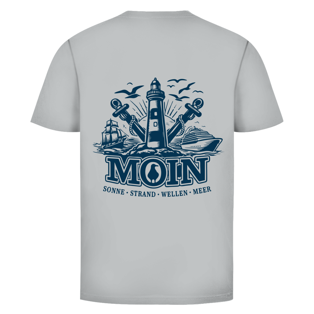 T-Shirt unisex "MOIN Leuchtturm" #499 - beidseitiger Druck