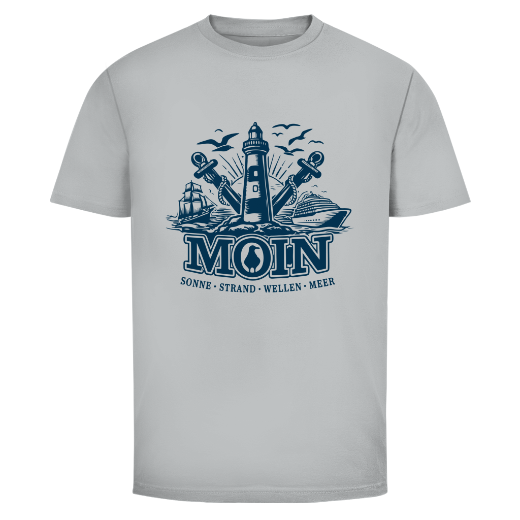 T-Shirt unisex "MOIN Leuchtturm" #499 - beidseitiger Druck