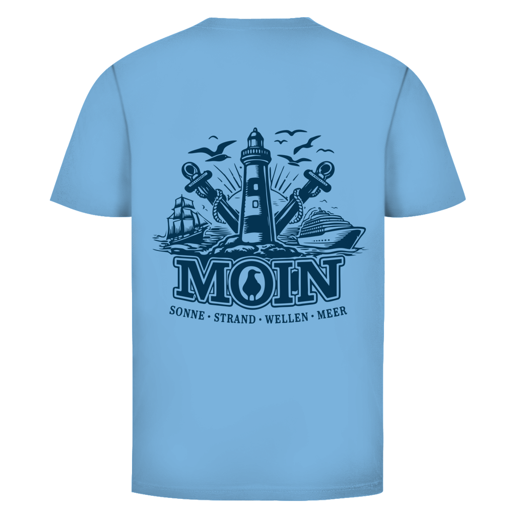 T-Shirt unisex "MOIN Leuchtturm" #499 - beidseitiger Druck