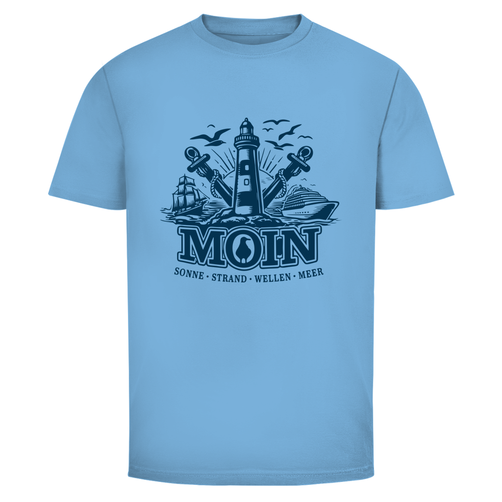 T-Shirt unisex "MOIN Leuchtturm" #499 - beidseitiger Druck