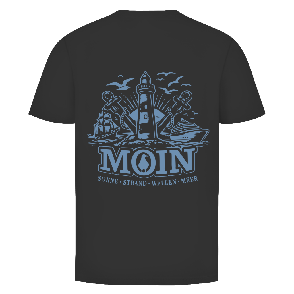 T-Shirt unisex "MOIN Leuchtturm" #499 - beidseitiger Druck