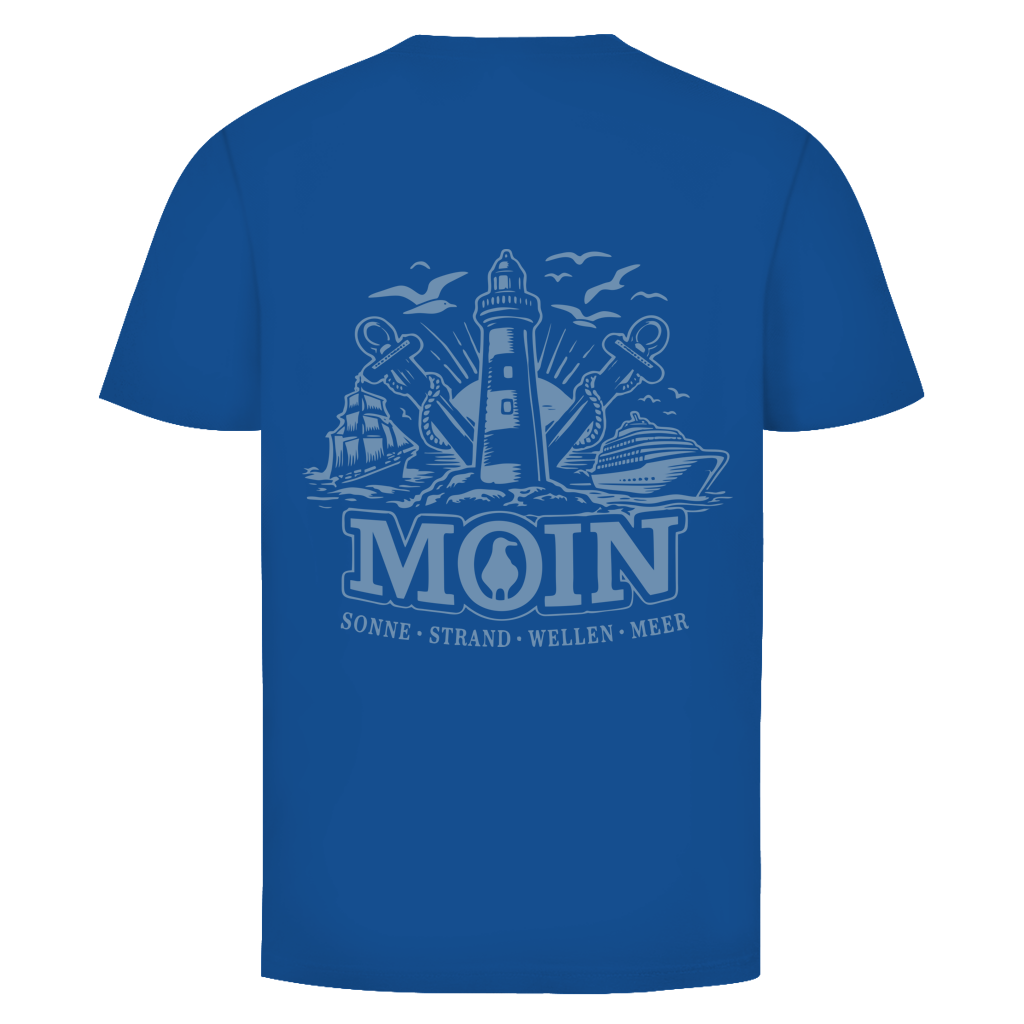 T-Shirt unisex "MOIN Leuchtturm" #499 - beidseitiger Druck