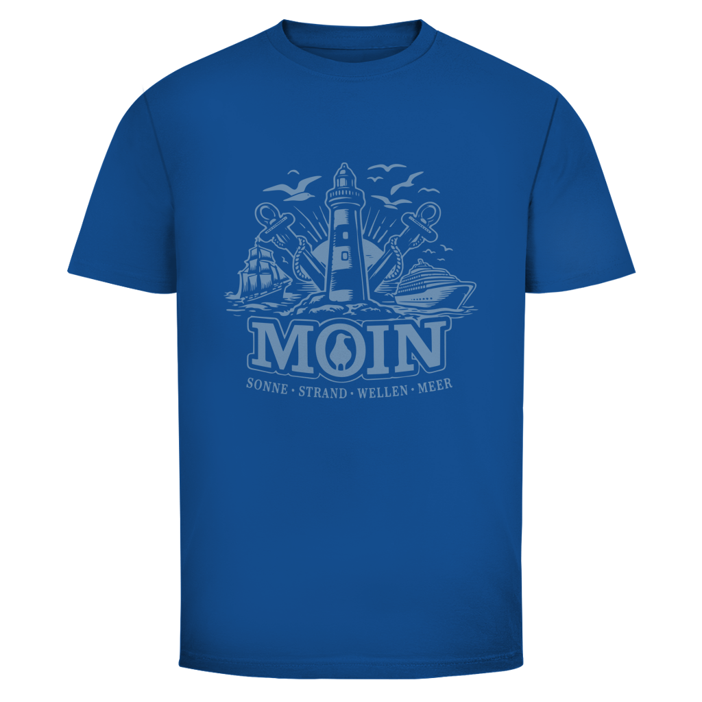 T-Shirt unisex "MOIN Leuchtturm" #499 - beidseitiger Druck