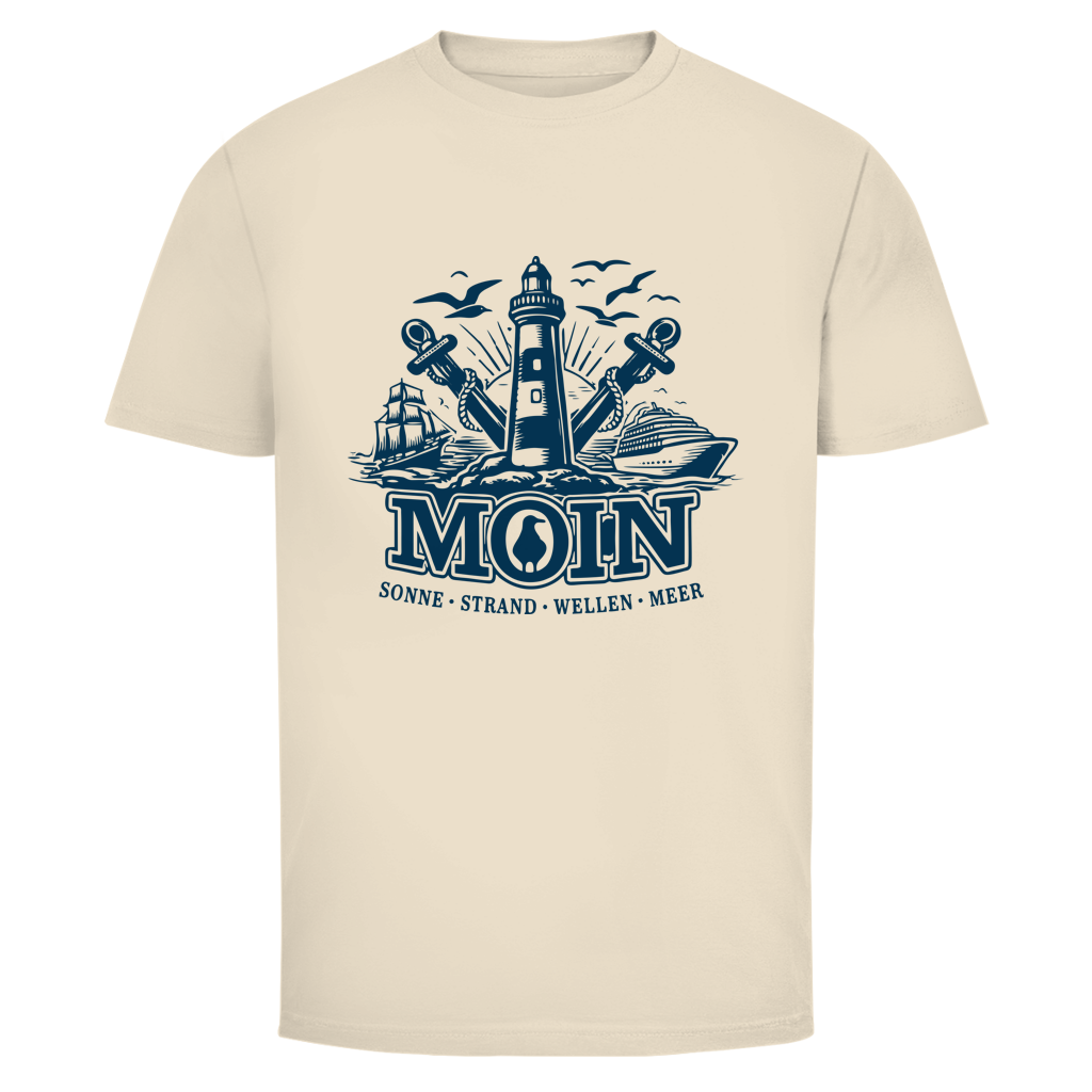 T-Shirt unisex "MOIN Leuchtturm" #499 - beidseitiger Druck