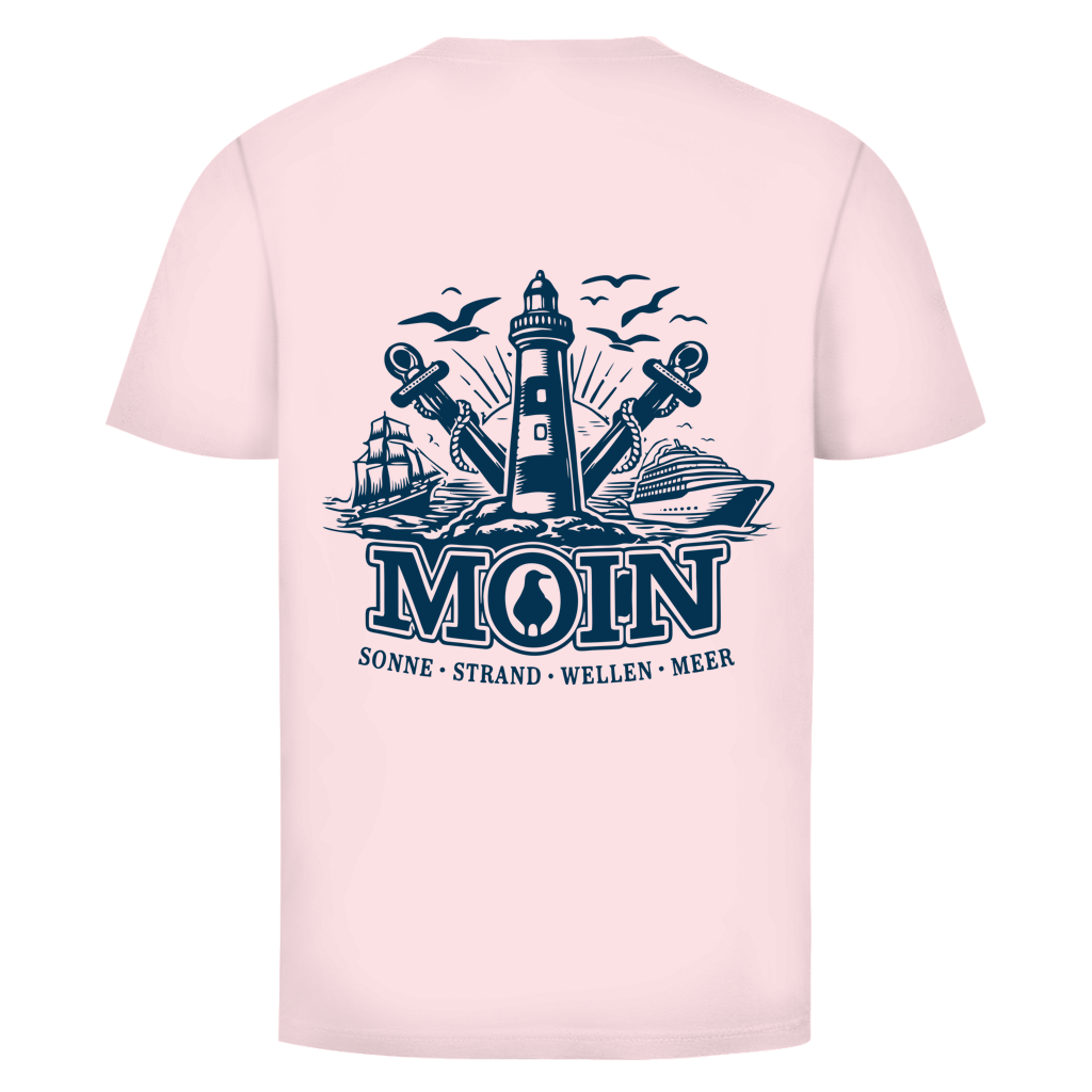 T-Shirt unisex "MOIN Leuchtturm" #499 - beidseitiger Druck