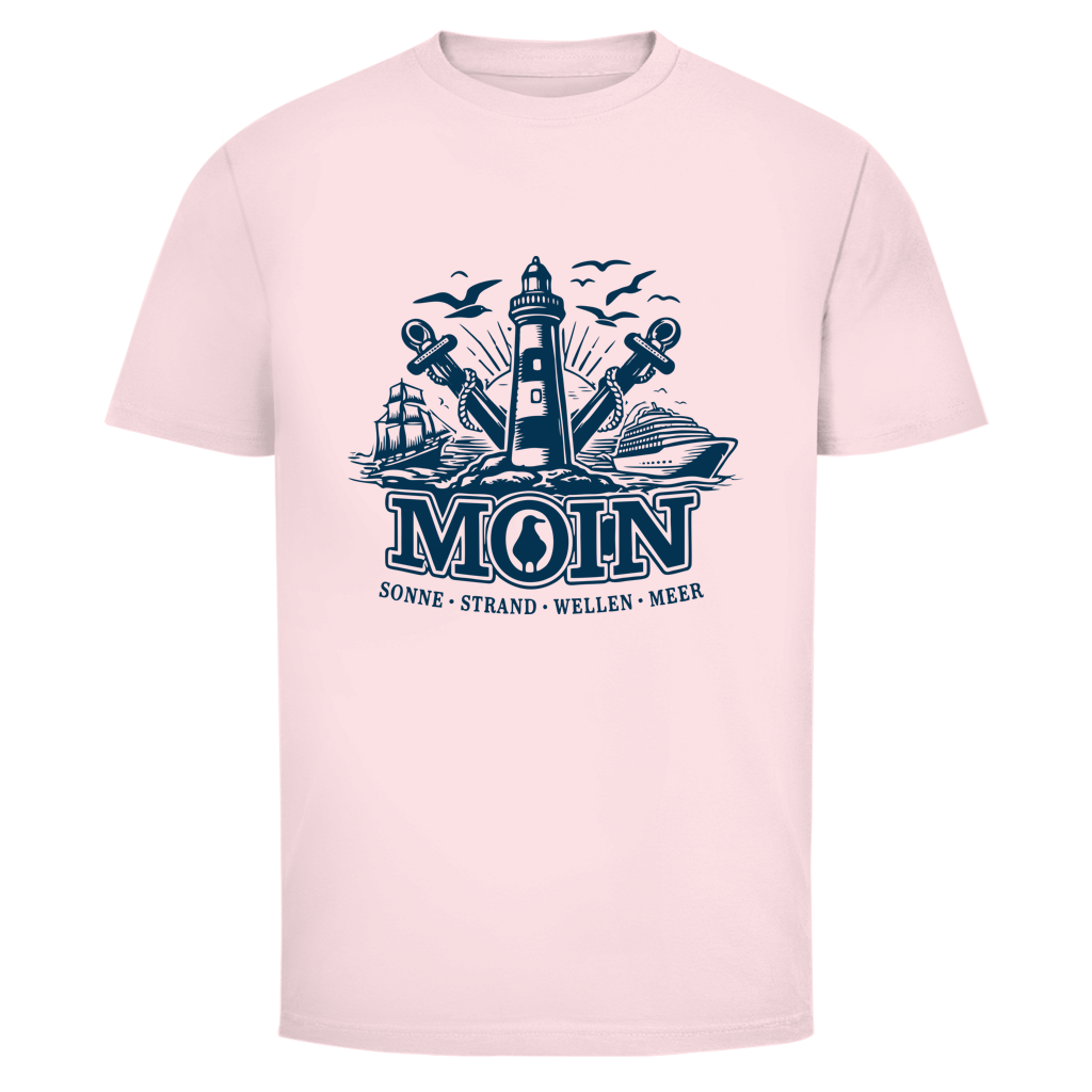 T-Shirt unisex "MOIN Leuchtturm" #499 - beidseitiger Druck