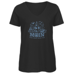 T-Shirt Damen V-Neck  "MOIN Leuchtturm" #499