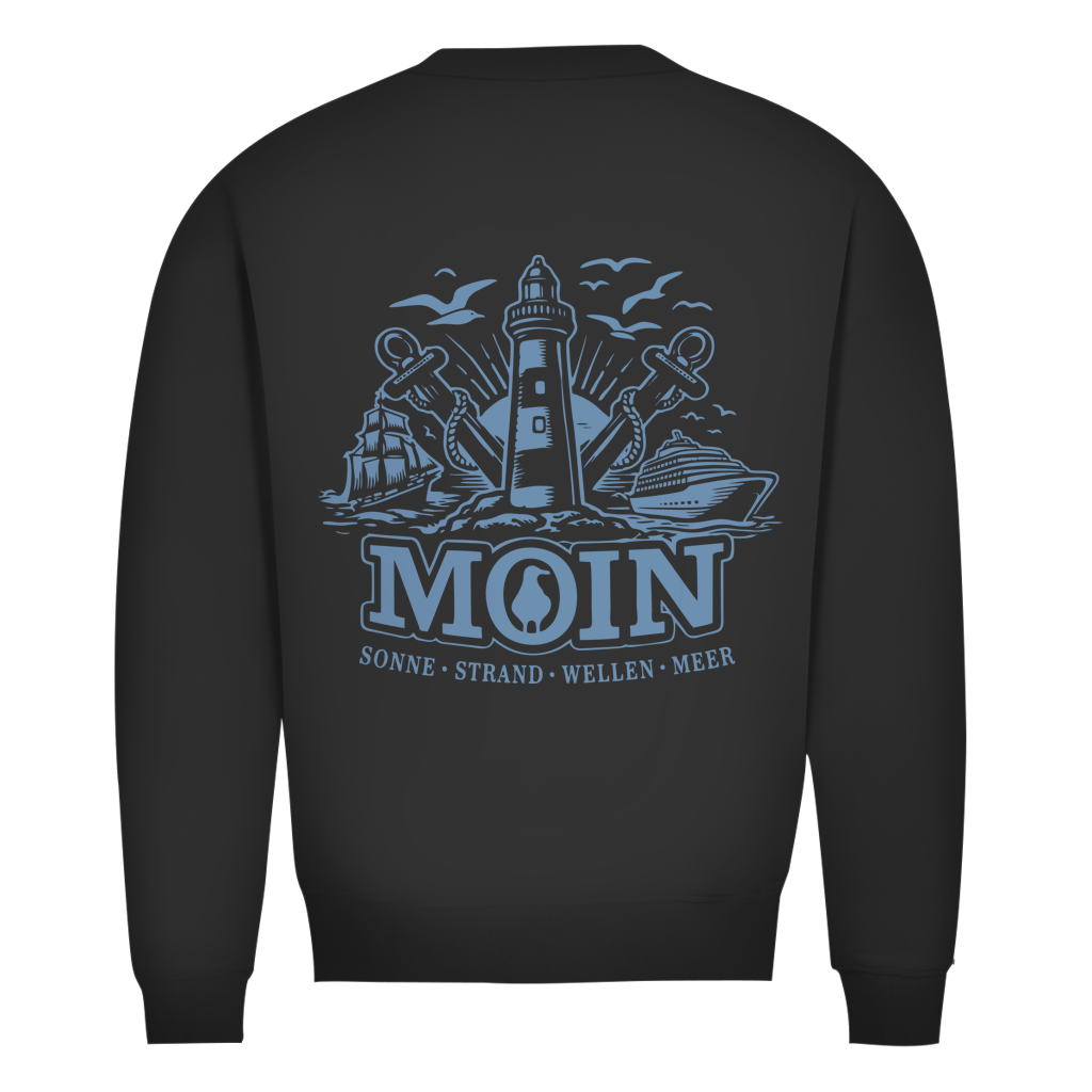 Sweatshirt Herren "MOIN Leuchtturm" #499  - beidseitiger Druck