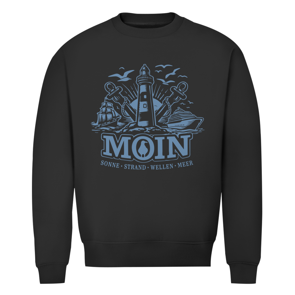 Sweatshirt Herren "MOIN Leuchtturm" #499  - beidseitiger Druck