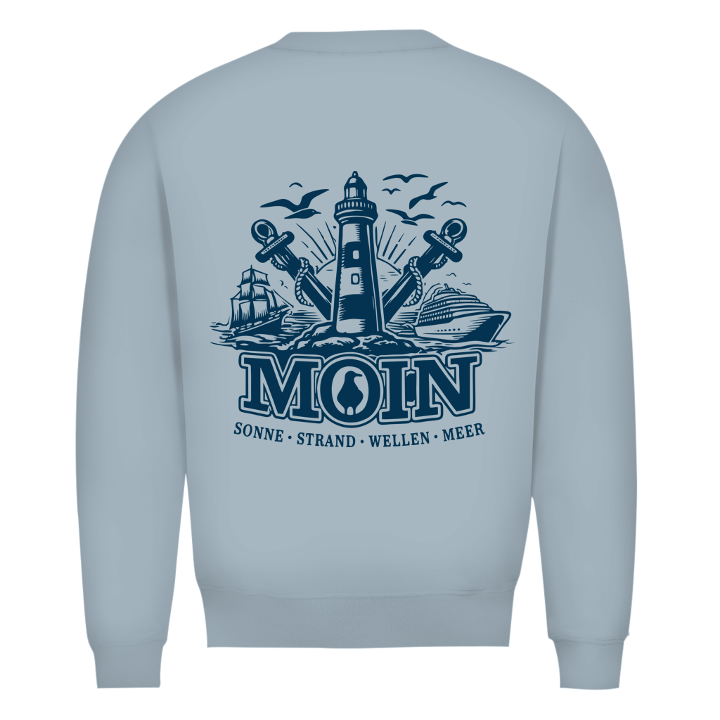 Sweatshirt Herren "MOIN Leuchtturm" #499  - beidseitiger Druck