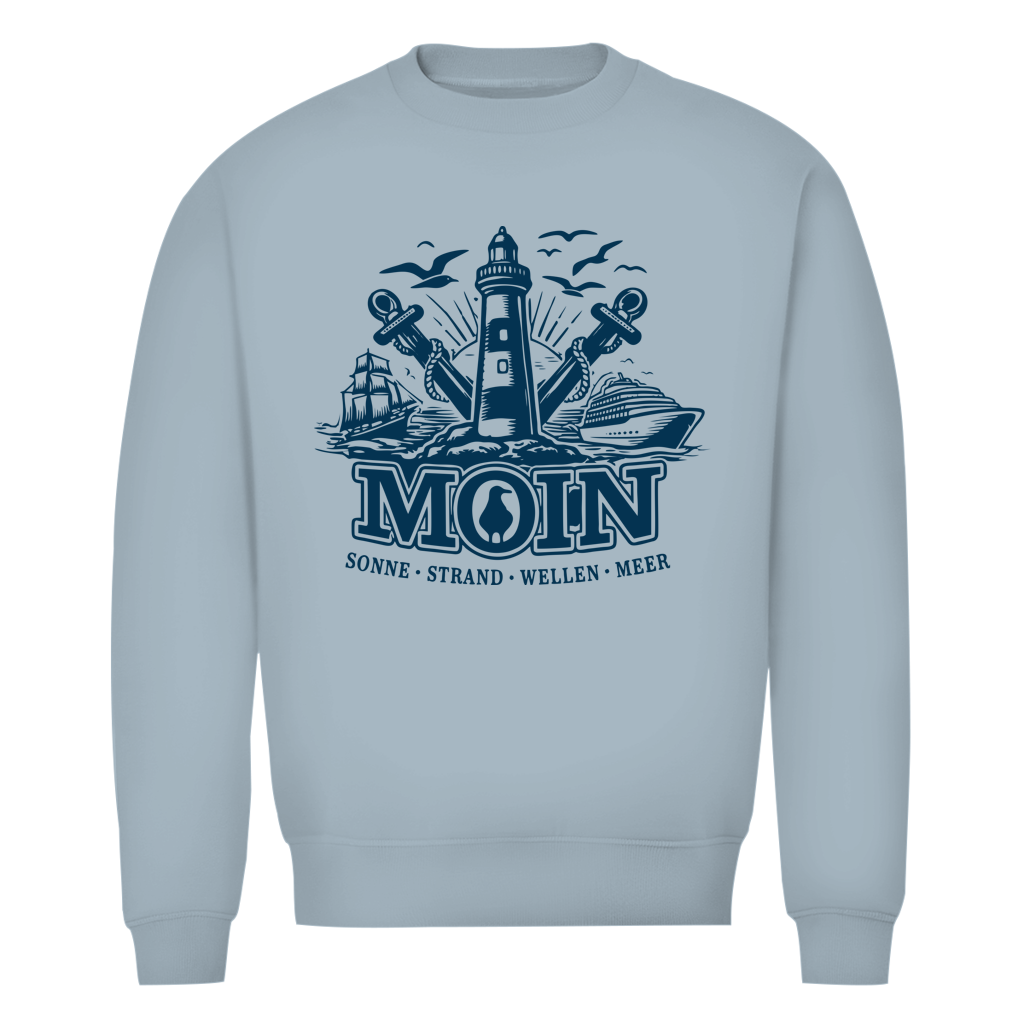 Sweatshirt Herren "MOIN Leuchtturm" #499  - beidseitiger Druck