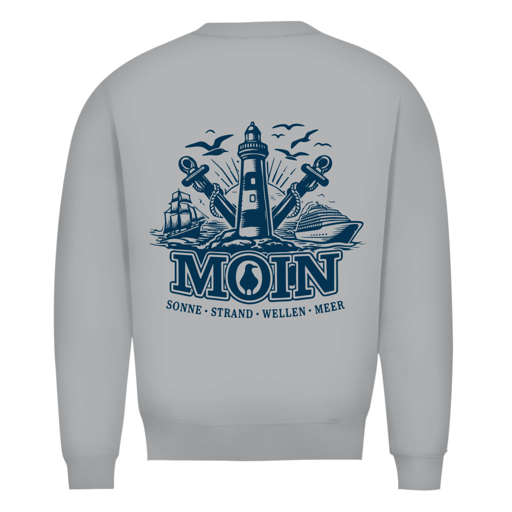 Sweatshirt Herren "MOIN Leuchtturm" #499  - beidseitiger Druck