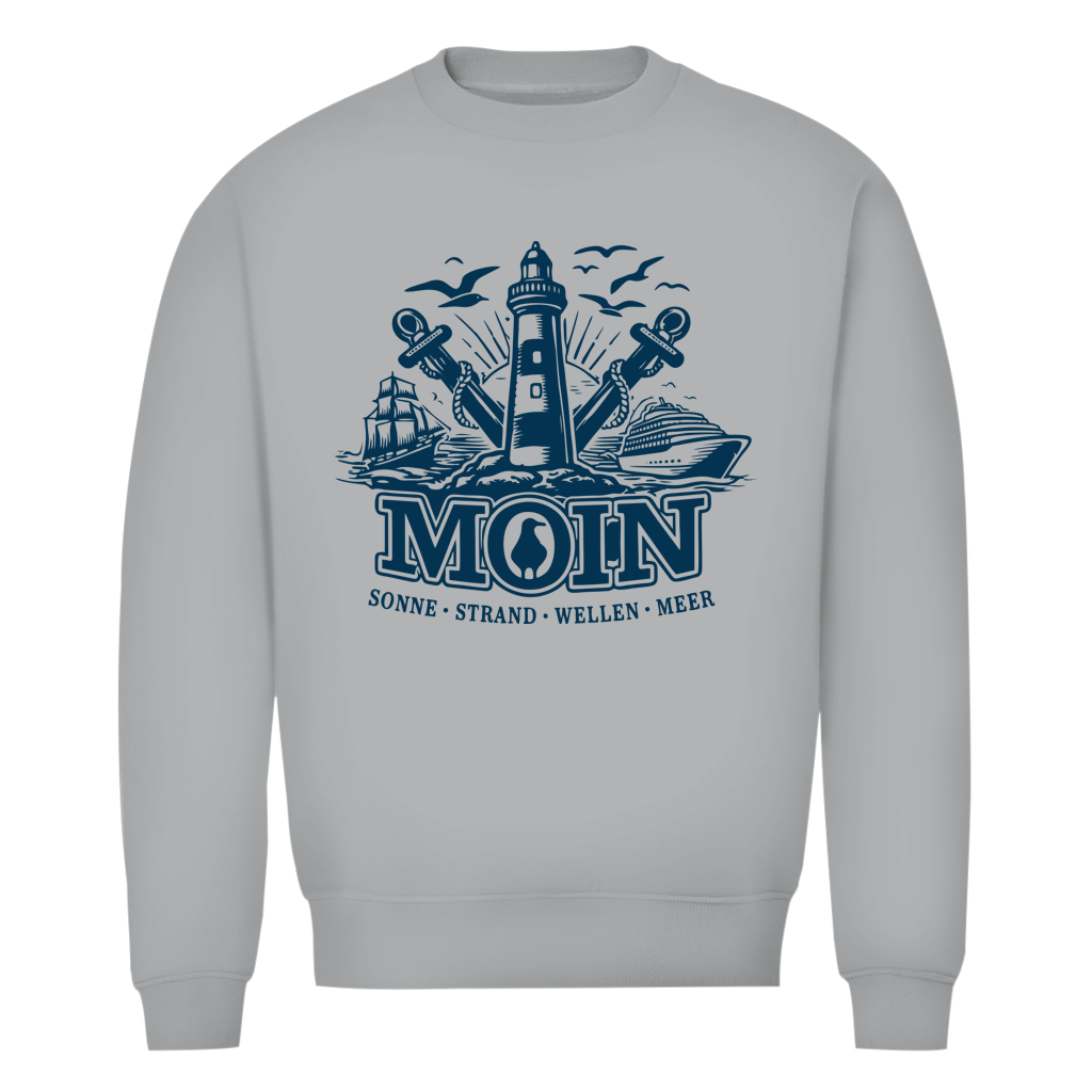 Sweatshirt Herren "MOIN Leuchtturm" #499  - beidseitiger Druck