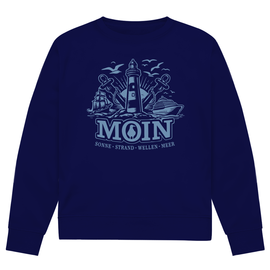 Sweatshirt Herren "MOIN Leuchtturm" #499  - beidseitiger Druck