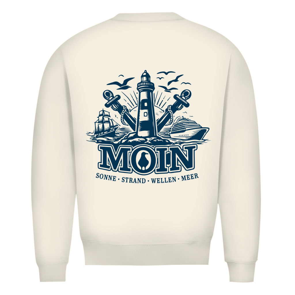 Sweatshirt Herren "MOIN Leuchtturm" #499  - beidseitiger Druck
