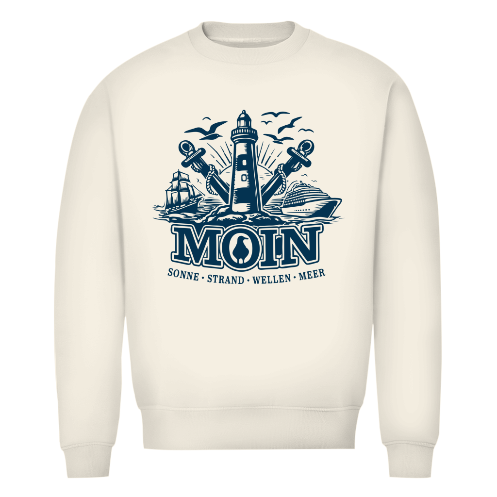 Sweatshirt Herren "MOIN Leuchtturm" #499  - beidseitiger Druck