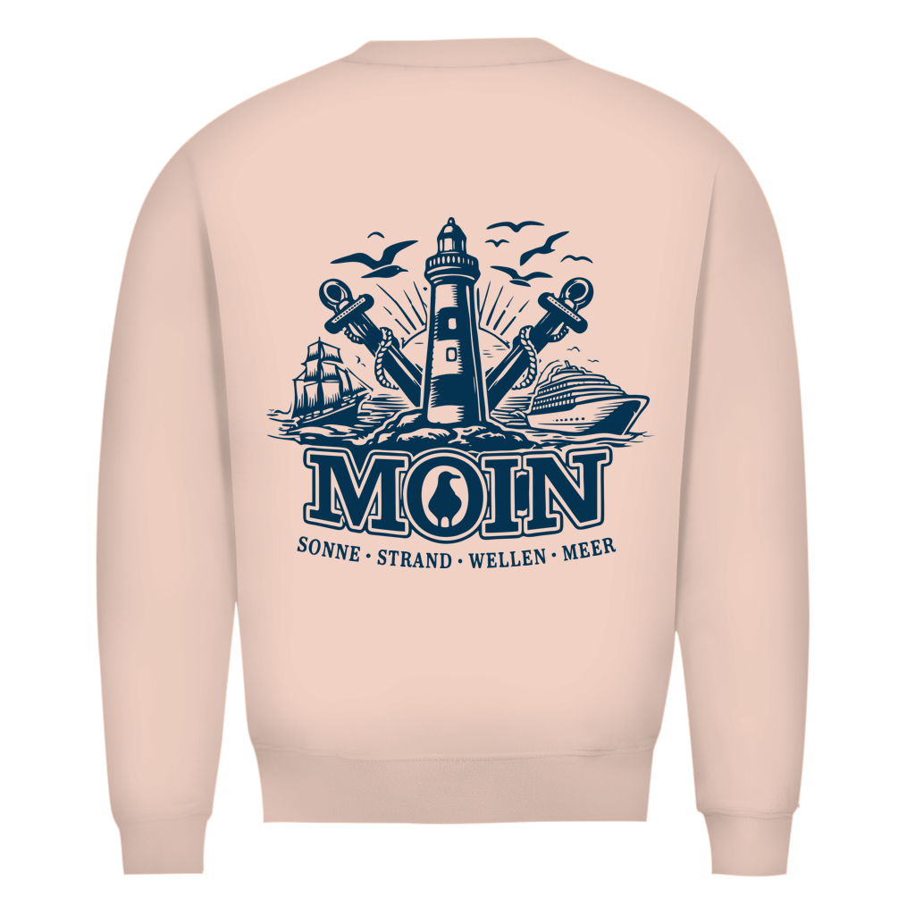 Sweatshirt Herren "MOIN Leuchtturm" #499  - beidseitiger Druck