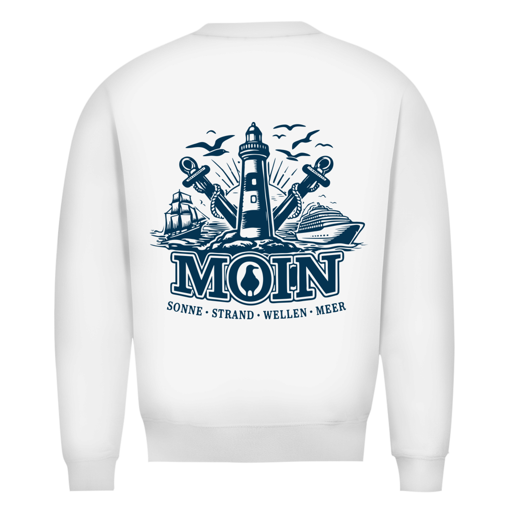 Sweatshirt Herren "MOIN Leuchtturm" #499  - beidseitiger Druck