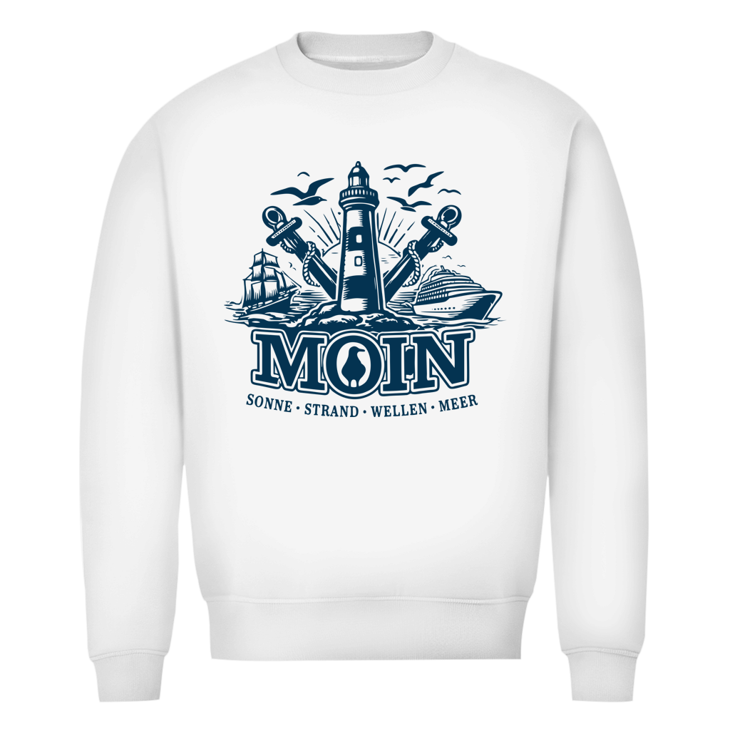 Sweatshirt Herren "MOIN Leuchtturm" #499  - beidseitiger Druck