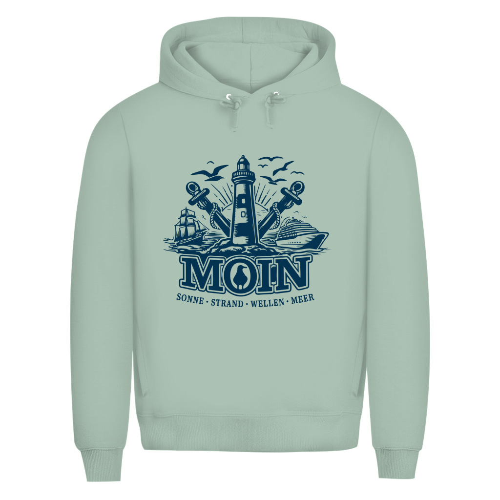 Hoodie Herren  "MOIN Leuchtturm" #499  - einseitiger Druck