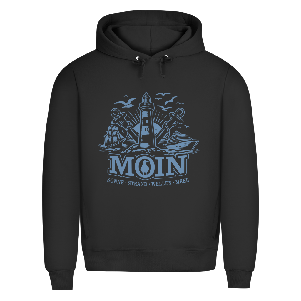 Hoodie Herren  "MOIN Leuchtturm" #499  - einseitiger Druck