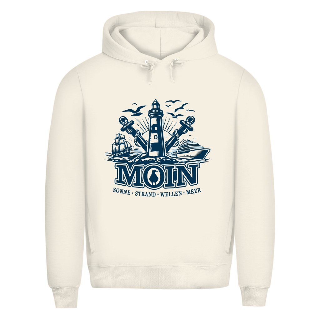 Hoodie Herren  "MOIN Leuchtturm" #499  - einseitiger Druck