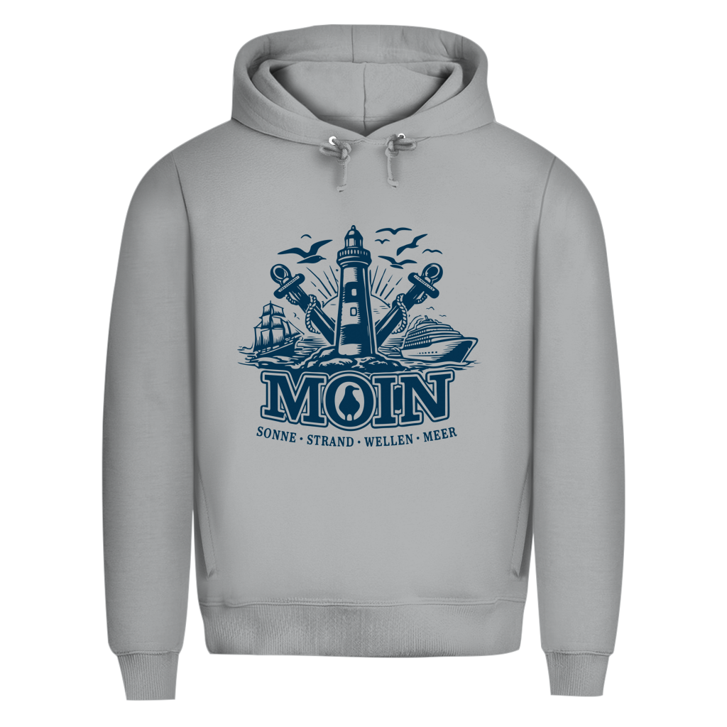Hoodie Herren  "MOIN Leuchtturm" #499  - einseitiger Druck