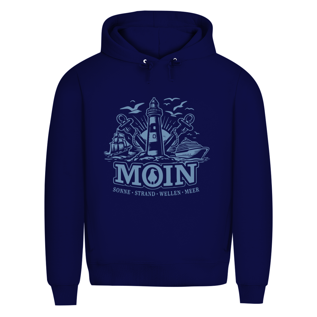 Hoodie Herren  "MOIN Leuchtturm" #499  - einseitiger Druck