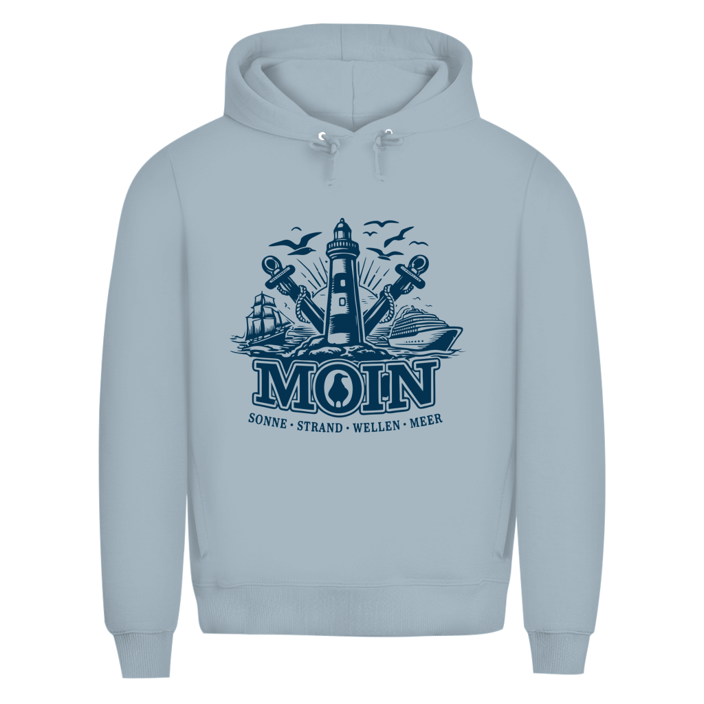 Hoodie Herren  "MOIN Leuchtturm" #499  - einseitiger Druck