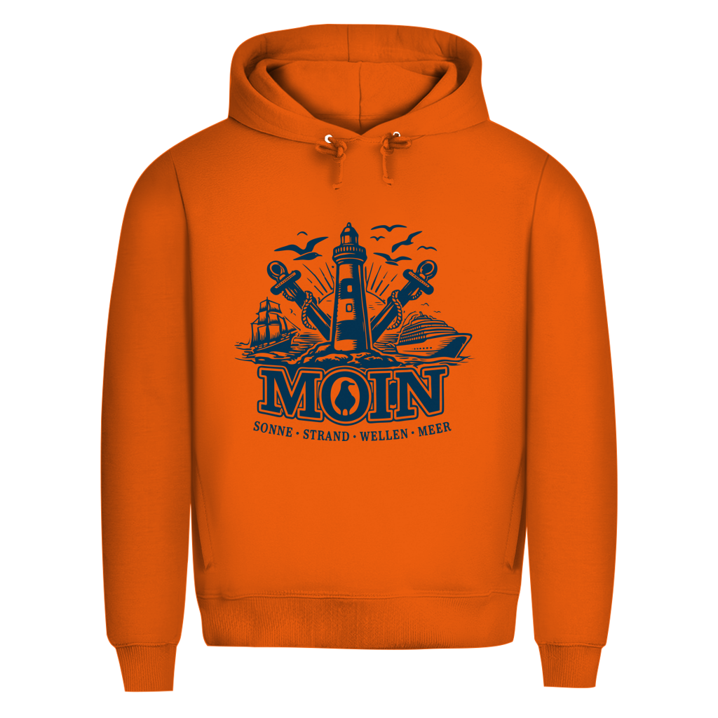 Hoodie Herren  "MOIN Leuchtturm" #499  - einseitiger Druck