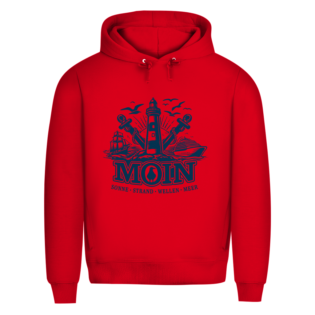 Hoodie Herren  "MOIN Leuchtturm" #499  - einseitiger Druck