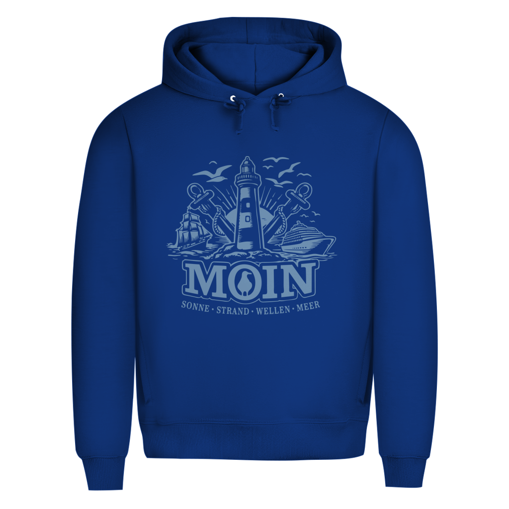 Hoodie Herren  "MOIN Leuchtturm" #499  - einseitiger Druck
