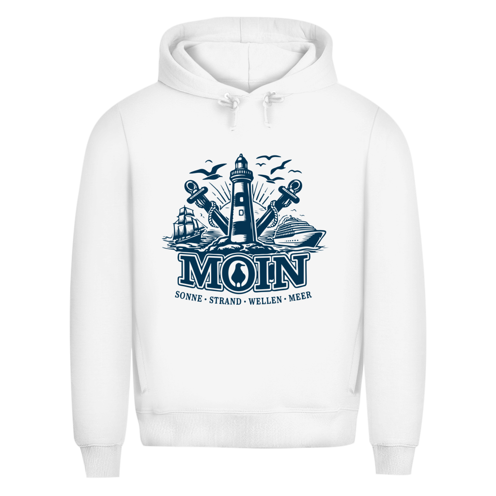 Hoodie Herren  "MOIN Leuchtturm" #499  - einseitiger Druck