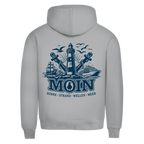 Hoodie Herren  "MOIN Leuchtturm" #499  - beidseitiger Druck