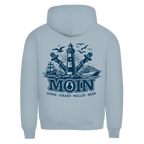 Hoodie Herren  "MOIN Leuchtturm" #499  - beidseitiger Druck