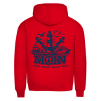 Hoodie Herren  "MOIN Leuchtturm" #499  - beidseitiger Druck