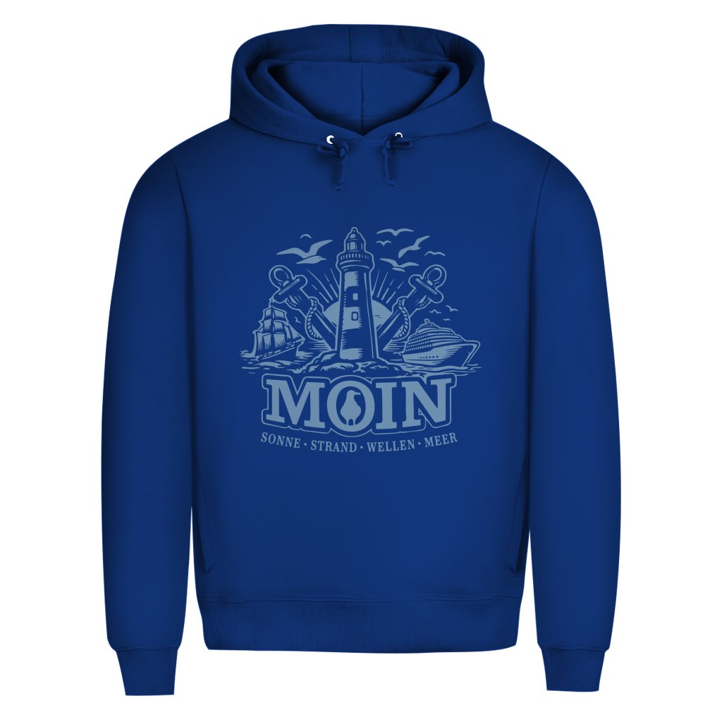 Hoodie Herren  "MOIN Leuchtturm" #499  - beidseitiger Druck
