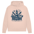 Damen Premium Bio Hoodie Leuchtturm Steuerrad MOIN #499
