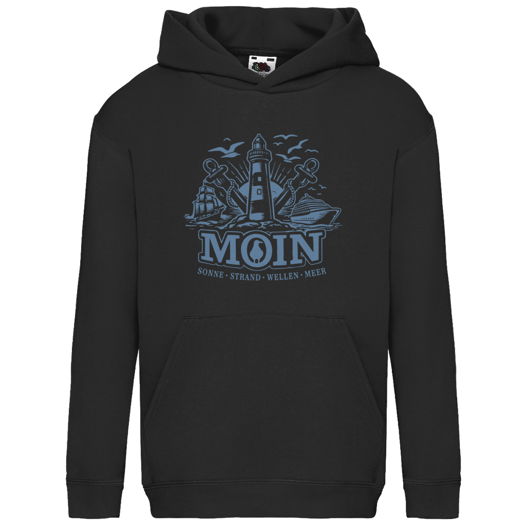Hoodie Kinder  "MOIN Leuchtturm" #499  - einseitiger Druck