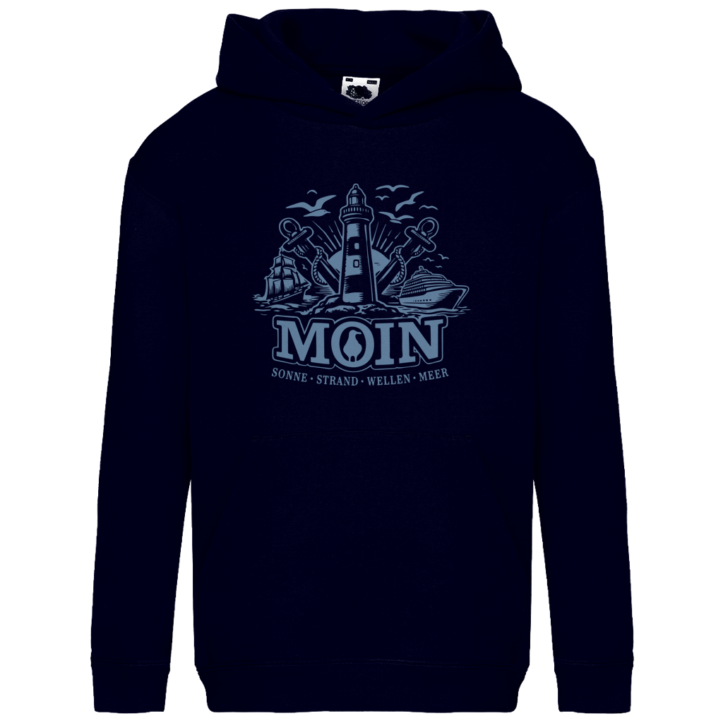 Hoodie Kinder  "MOIN Leuchtturm" #499  - einseitiger Druck