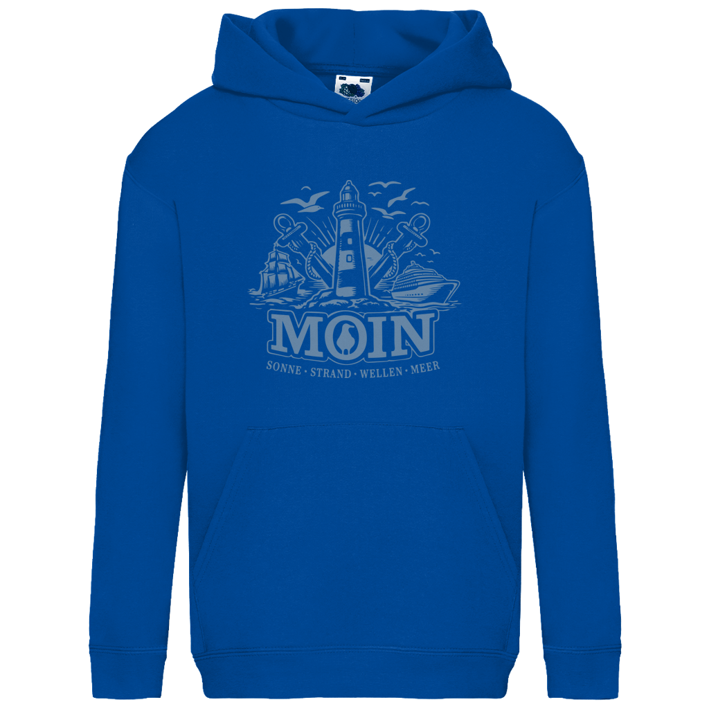 Hoodie Kinder  "MOIN Leuchtturm" #499  - einseitiger Druck