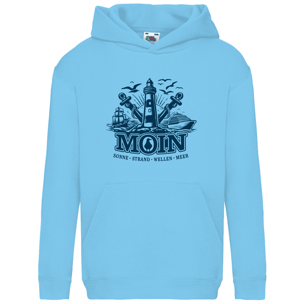 Hoodie Kinder  "MOIN Leuchtturm" #499  - einseitiger Druck