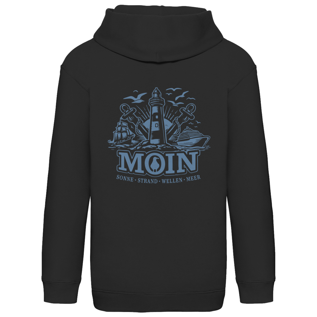 Hoodie Kinder   "MOIN Leuchtturm" #499  - beidseitiger Druck