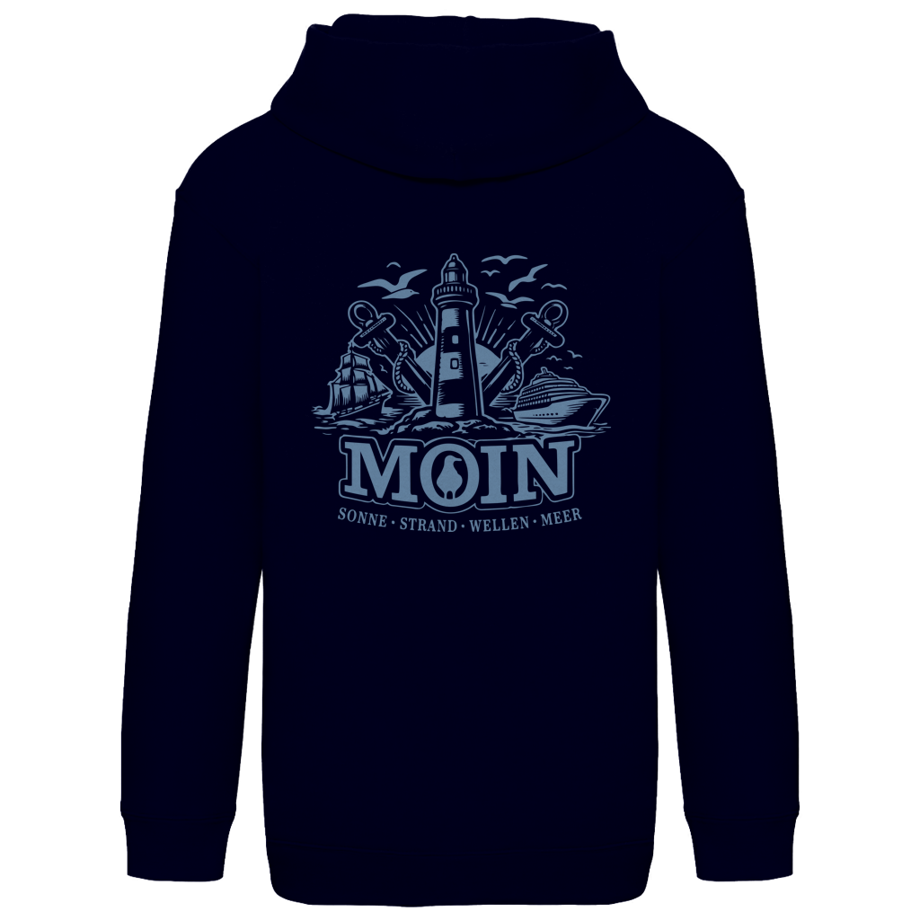 Hoodie Kinder   "MOIN Leuchtturm" #499  - beidseitiger Druck