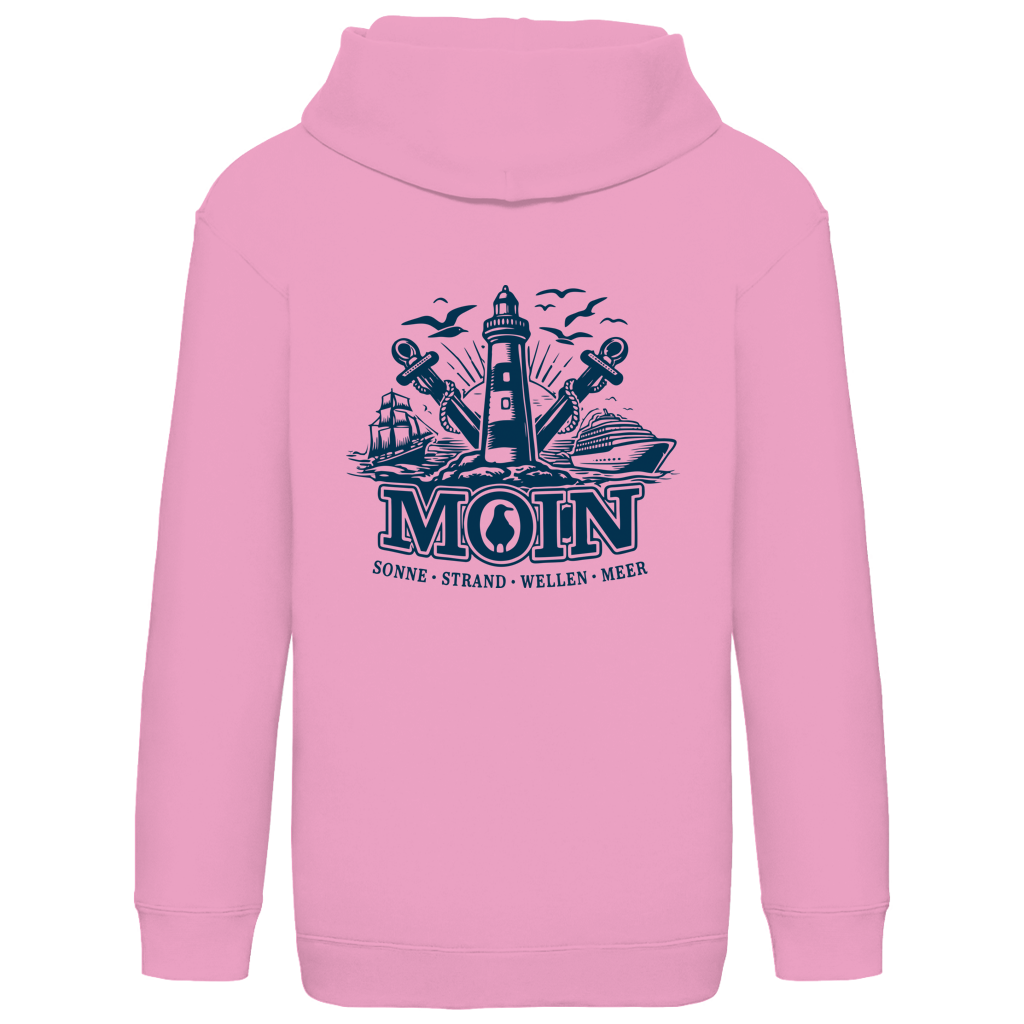Hoodie Kinder   "MOIN Leuchtturm" #499  - beidseitiger Druck