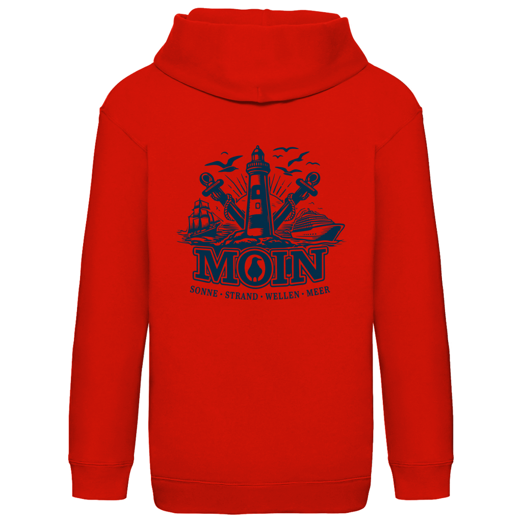Hoodie Kinder   "MOIN Leuchtturm" #499  - beidseitiger Druck