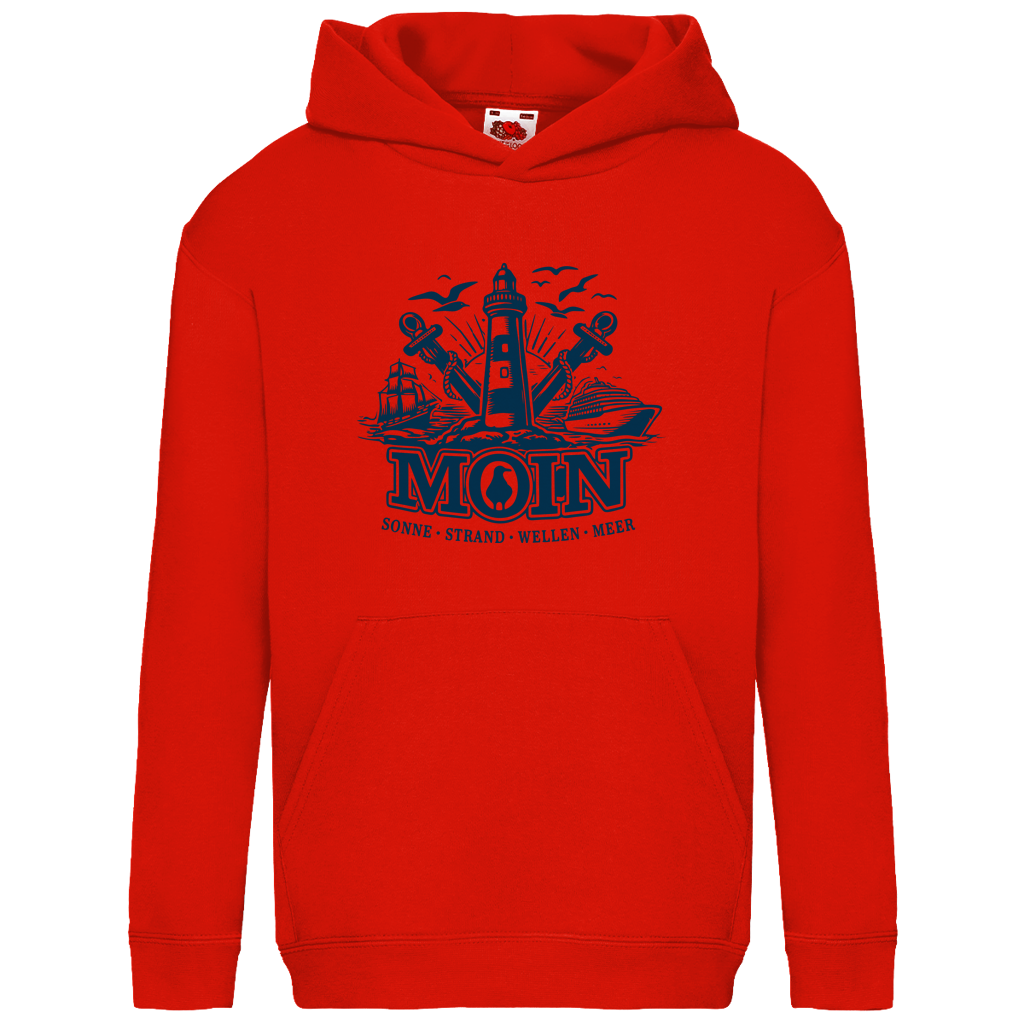 Hoodie Kinder   "MOIN Leuchtturm" #499  - beidseitiger Druck