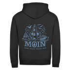 Hoodie-Jacke  "MOIN Leuchtturm" #499  - beidseitiger Druck