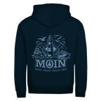 Hoodie-Jacke  "MOIN Leuchtturm" #499  - beidseitiger Druck
