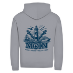 Hoodie-Jacke  "MOIN Leuchtturm" #499  - beidseitiger Druck